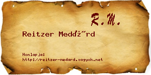 Reitzer Medárd névjegykártya